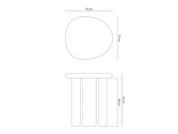 Lawrence sidebord – nude glossy finish med organisk form