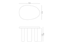 Lawrence sofabord – grønn glossy finish med organisk form
