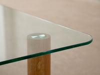 Moscarte sofabord i glass og tre – minimalistisk eleganse