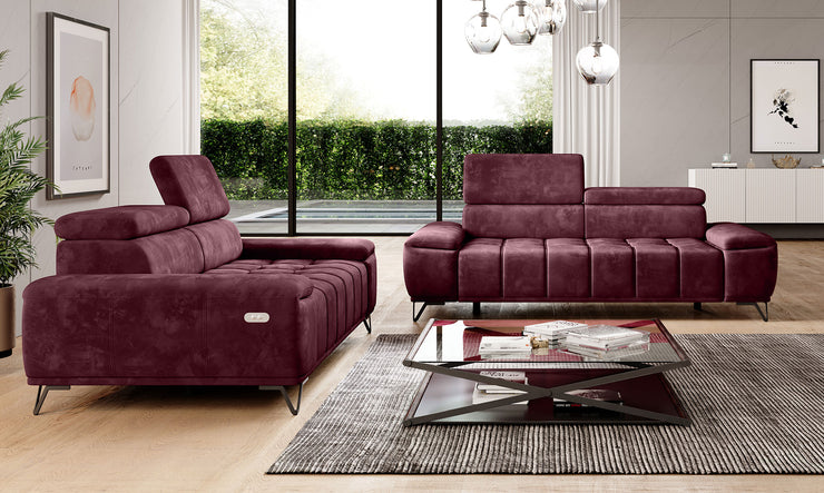 Sofa Palladio 3-seter med elektrisk seteforlengelse