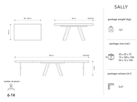 Sally spisebord 180/380cm x 100 x 76