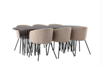 Berit & Stone spisegruppe med 6 stk stoler