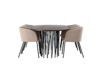 Berit & Stone spisegruppe med 6 stk stoler