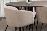 Berit & Stone spisegruppe med 6 stk stoler
