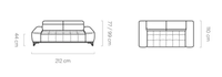 Sofa Palladio 3 (212x110cm.)