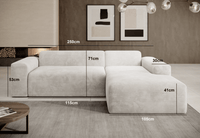 Emporio hjørnesofa 250x183cm.