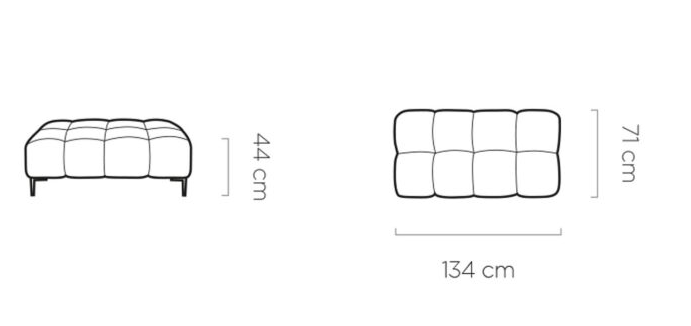 Puff Plaza XL 134 × 71 cm