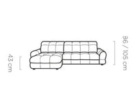 Tollo S (283x171cm.) – Elektrisk hjørnesofa med relax og sovefunksjon