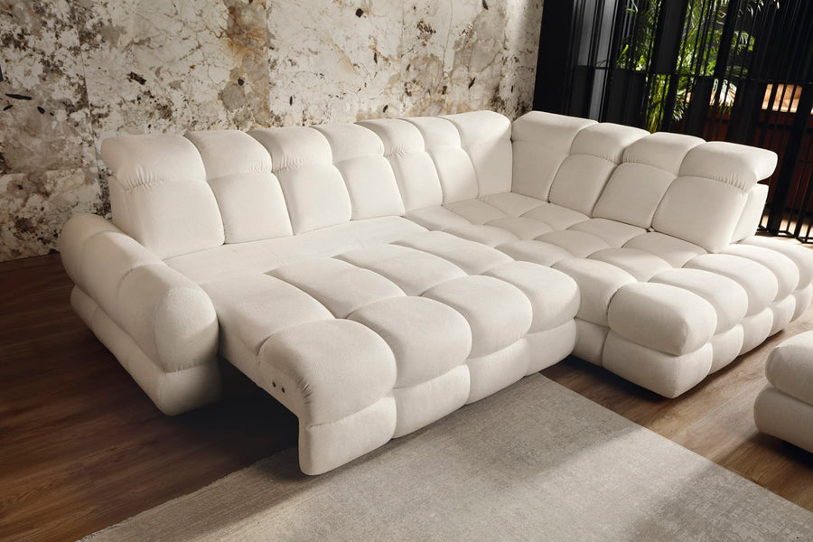 Hjørnesofa Tollo L 302 × 217 cm med elektrisk uttrekkbart sete
