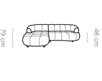 Hjørnesofa Velpa S (284 x183cm) med elektrisk skyvedel