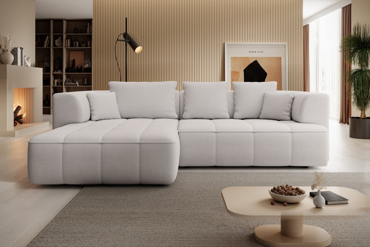 Hjørenesofa Albio (285x182cm) med elektrisk skyvedeler