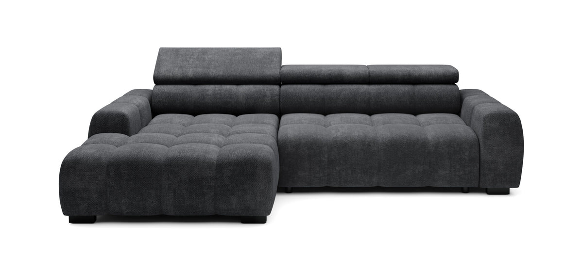 Hjørnesofa Bull S (285×168 cm) med elektrisk skyvedel