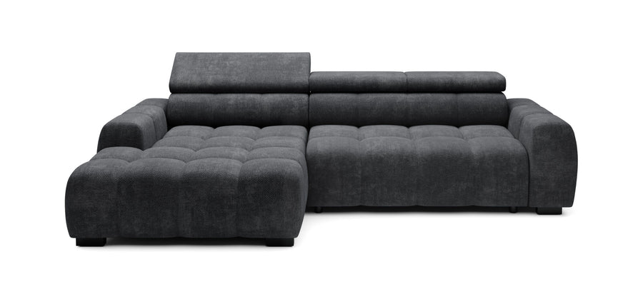Hjørnesofa Bull S (285×168 cm) med elektrisk skyvedel