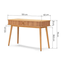 Skrivebord Clemente – eik / natur / 120 cm