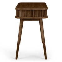 Skrivebord Clemente – lameller, valnøtt / 120 cm