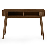 Skrivebord Clemente – lameller, valnøtt / 120 cm