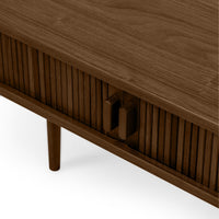 Skrivebord Clemente – lameller, valnøtt / 120 cm
