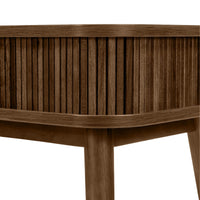 Skrivebord Clemente – lameller, valnøtt / 120 cm