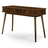 Skrivebord Clemente – lameller, valnøtt / 120 cm