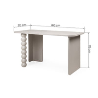 Skrivebord Orel – kasjmir / dekorative ben / 140 cm