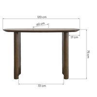 Oriento Skrivebord / Konsollbord 120 x 60 x 75 cm – Mørk Eik Finér