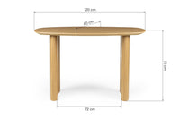 Oriento skrivebord – 120 cm med naturlig eikefinér og skulpturelle ben