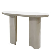 Puro – Konsollbord / skrivebord 120 cm, lys beige, høyglans