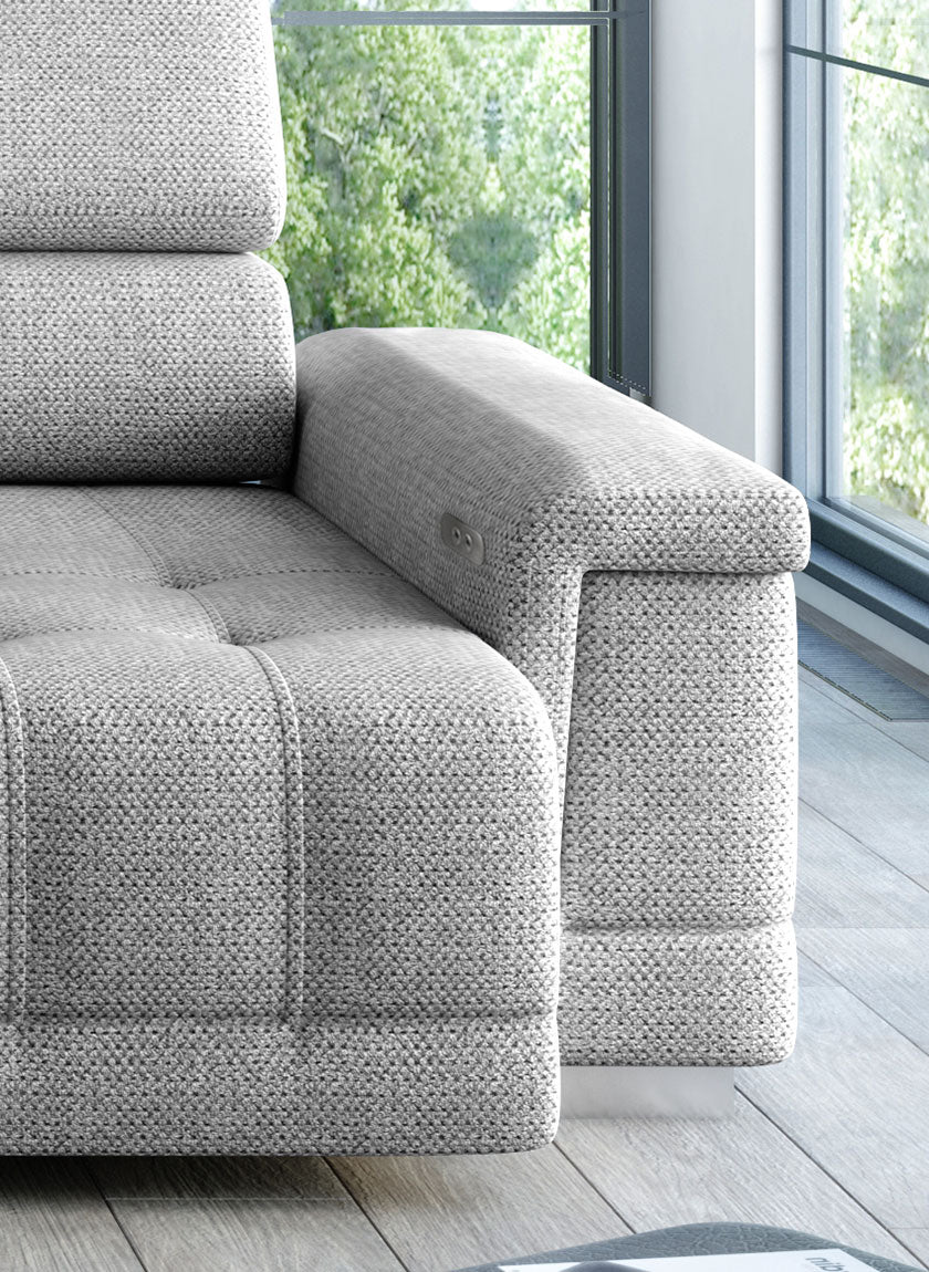 Hjørnesofa Campo S 276 × 178 cm med elektrisk seteforlengelse