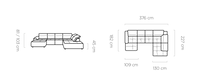 Hjørnesofa Colombo XL 376x227cm.