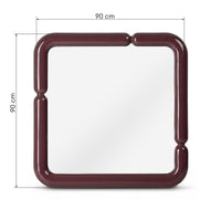 Speil Ava – glanset / burgunderbrun / 90x90 cm