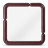 Speil Ava – glanset / burgunderbrun / 90x90 cm