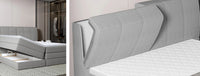 NICOLE seng 140 x 200/160 x 200/180 x 200 med oppbevaring – moderne og stilren