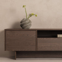 Kanso TV-benk 200 x 45,5 x 55,6 cm – Baltic Storm Oak med Oppbevaring