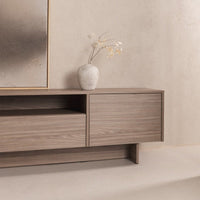 Kanso TV-benk 200 x 45,5 x 55,6 cm – Pearl Oak med Oppbevaring