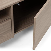 Kanso TV-benk 200 x 45,5 x 55,6 cm – Pearl Oak med Oppbevaring