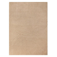 Teppe Isla – ull / mørk beige / 190x290 cm