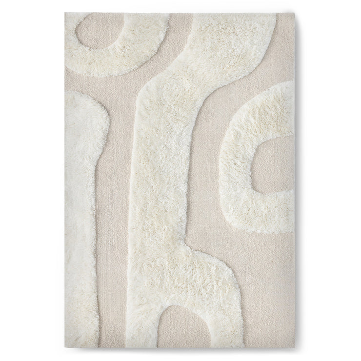 Teppe Rei – ull / krem / 120x180 cm