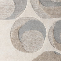 Teppe Yuki – tuftet ull / krem/grå / 190x290 cm