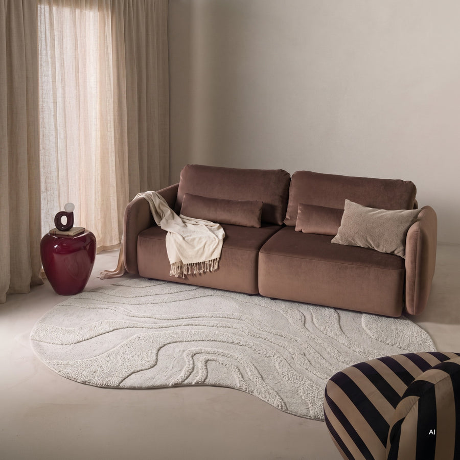 Teppe Mila – ull / krem / 190x290 cm
