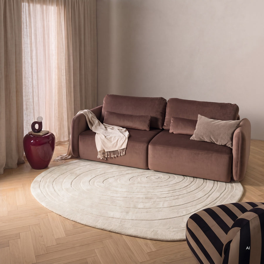 Teppe Sumire – ull / krem / 190 cm