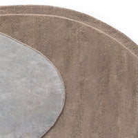 Teppe Tsuki – ull / brungrå og taupe / 135x270 cm