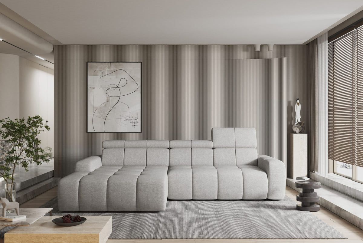 Enzo S (278 x 177 cm) hjørnesofa med elektrisk seteforlengelse og sovefunksjon