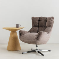 Bolzano FS65 – Svingstol i brown-grey stoff med kromdetaljer
