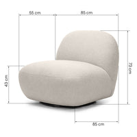 Svingstol Mikado – bouclé / lys beige