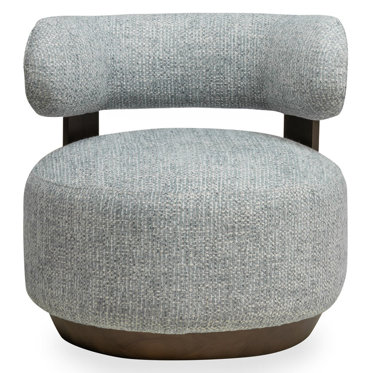 Lenestol Dolce – valnøtt / blå-beige