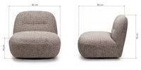 Lenestol Giorgia – sjokolade / beige / svingfot