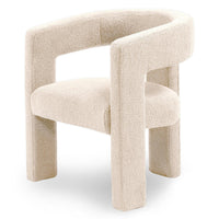 6493 Accent chair Boucle 27 light brown color