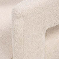 6493 Accent chair Boucle 27 light brown color