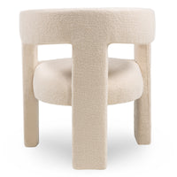 6493 Accent chair Boucle 27 light brown color