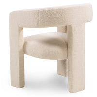 6493 Accent chair Boucle 27 light brown color